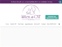 Tablet Screenshot of kittentocathospital.com